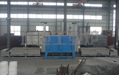 Double trolley type electric resistance furnace