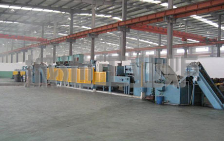 Steel nail mesh belt continuous heat treatment production line